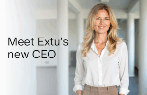 Image of Extu CEO Nichole Gunn with text "Meet Extu's new CEO"