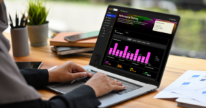 Example of a B2B loyalty program in a laptop screen being used.