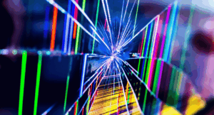 Image of a broken screen with fractured colors and shapes - Is Channel Attribution Broken by Design?